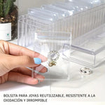 Organizador de Joyas Acrílico – ¡Llevate el set completo con 20 piezas!