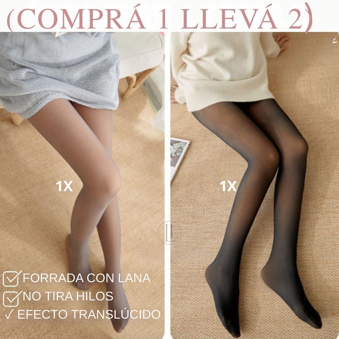 KIT MEDIAS CANCÁN FORRADAS TRANSLÚCIDAS (LLEVÁS 2 PAGANDO 1)