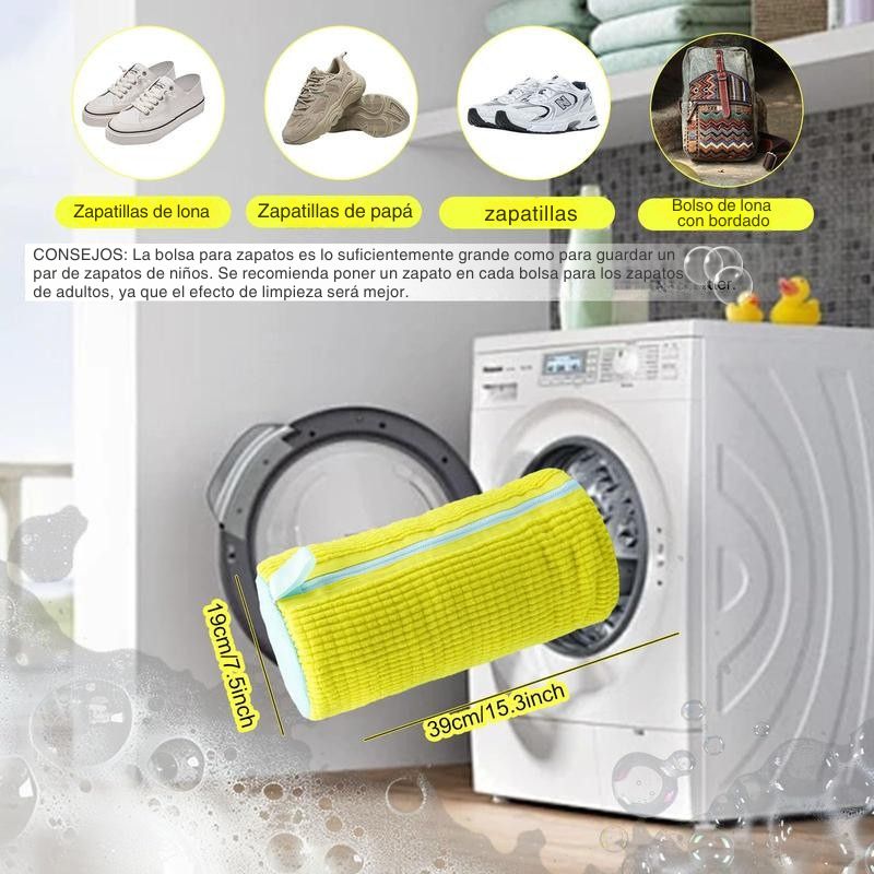 Bolsa para Lavar Zapatos de Microfibra Chenille – Protección Suave y Eficaz en Lavado a Máquina