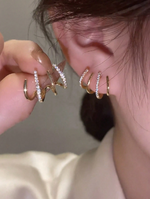 LANZAMIENTO | Aros Cuatro Puntas - Bañados en Oro 18k + ENVÍO GRATIS