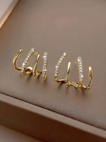 LANZAMIENTO | Aros Cuatro Puntas - Bañados en Oro 18k + ENVÍO GRATIS