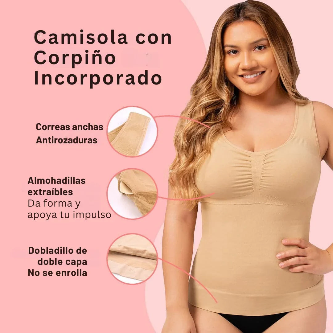 BodyShaper™ Camiseta Moldeadora Esconde-Gorditos: Faja Modeladora 3 en 1 - Moldea Tu Cuerpo