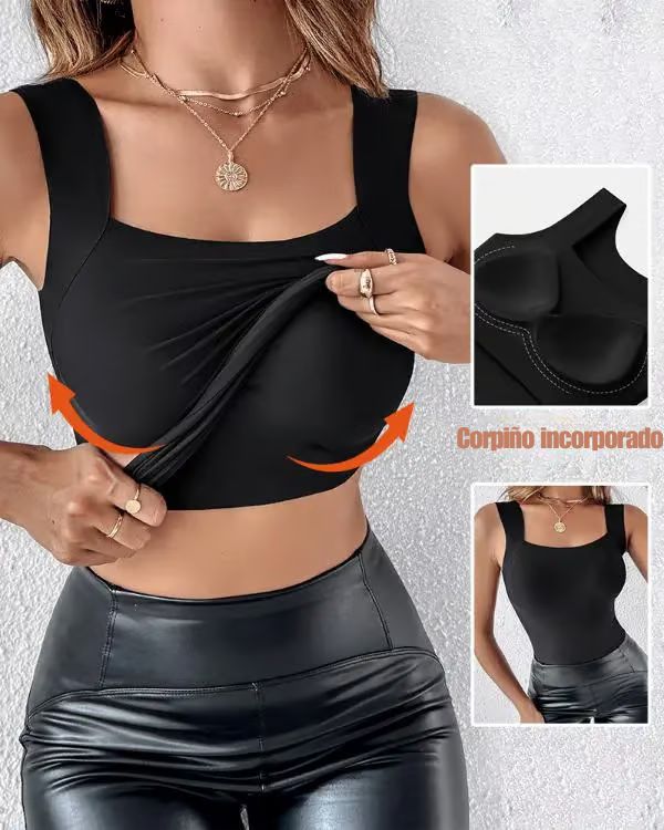 🔥 Musculosa Modeladora con Corpiño Integrado en Forma de U