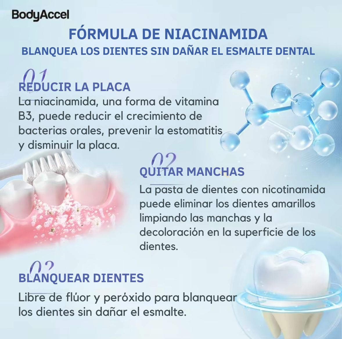 Bodyace Whitening Power - Pasta Dental Súper Blanqueadora
