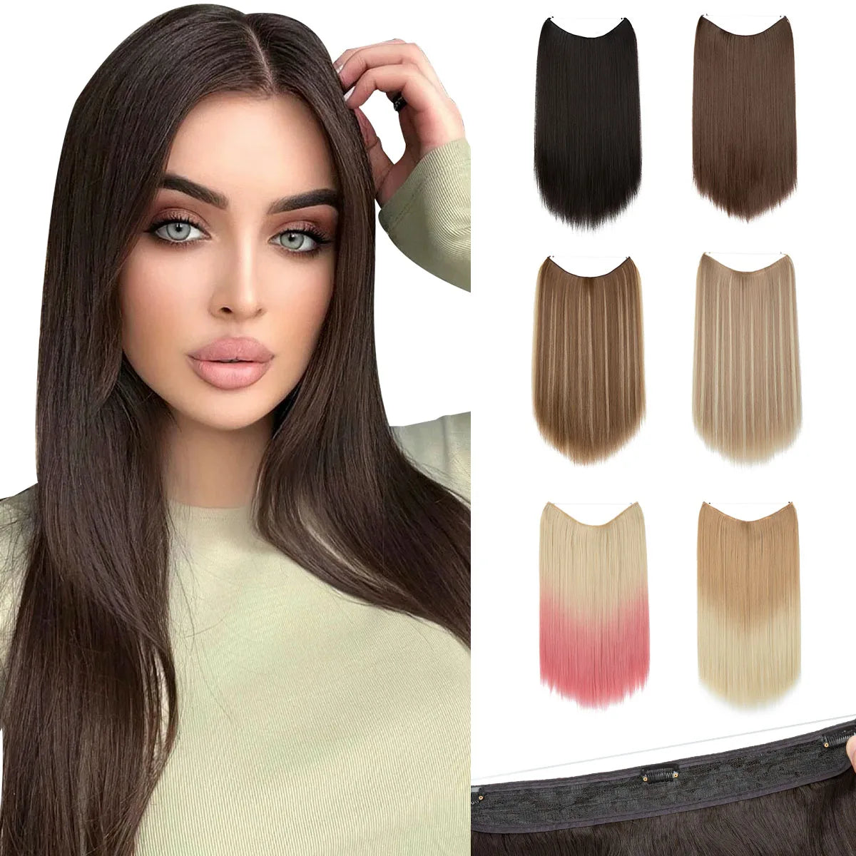 Natural y Elegante: Extensiones Halo Premium