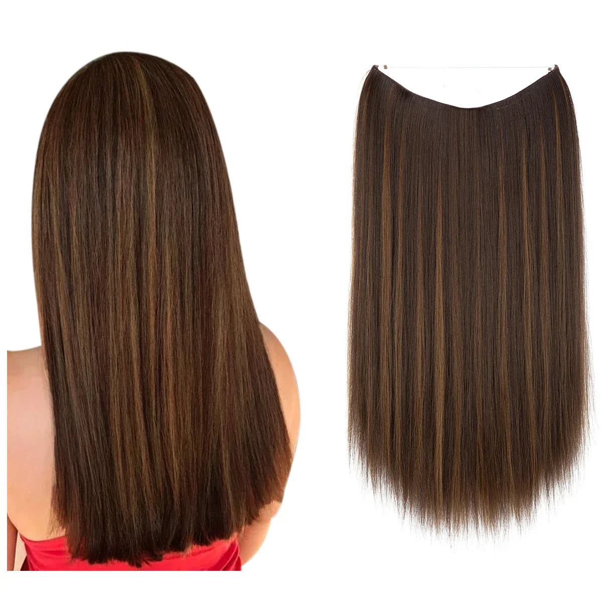 Natural y Elegante: Extensiones Halo Premium