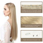Natural y Elegante: Extensiones Halo Premium