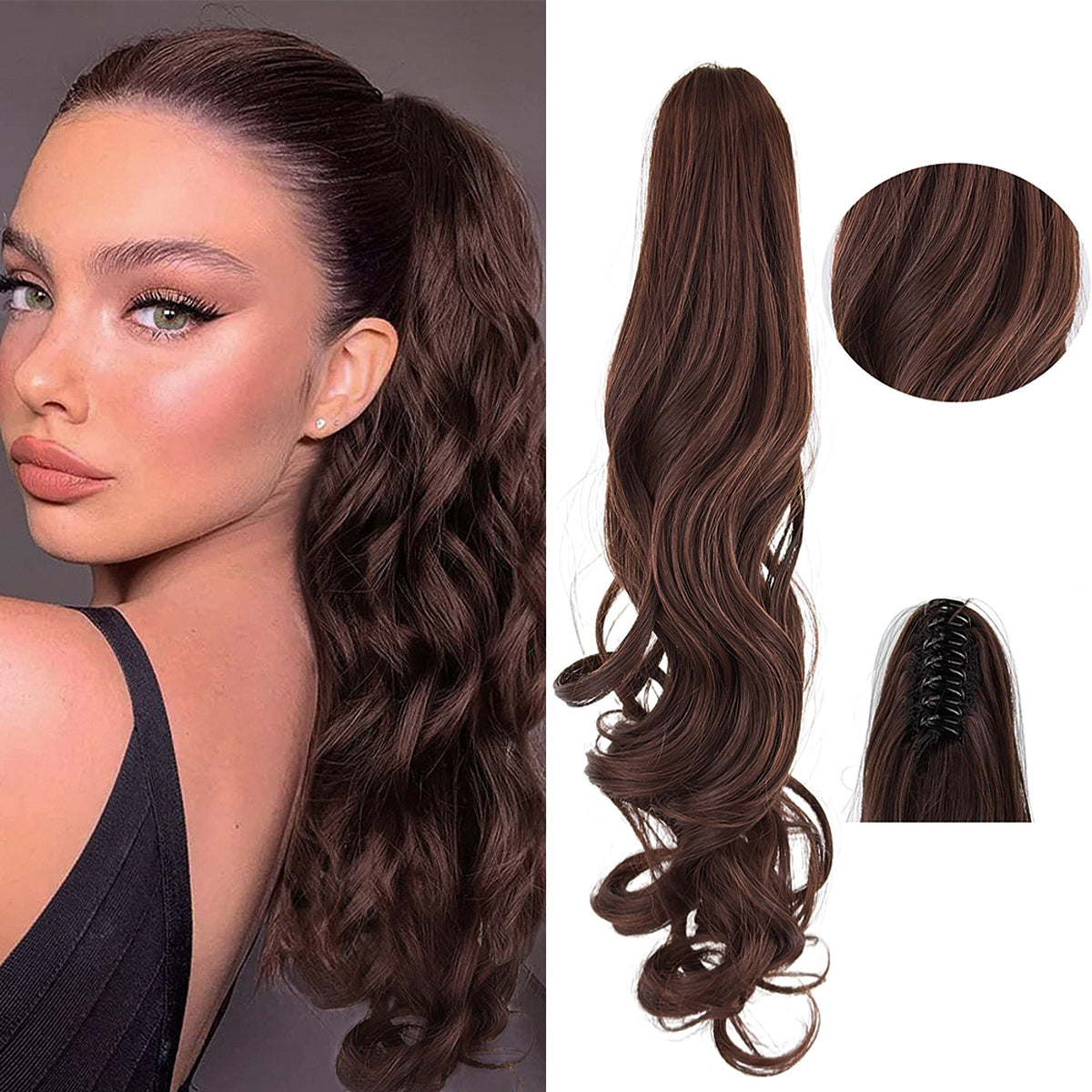 Extensiones de Cabello Efecto Natural 55cm - Claw Clips®