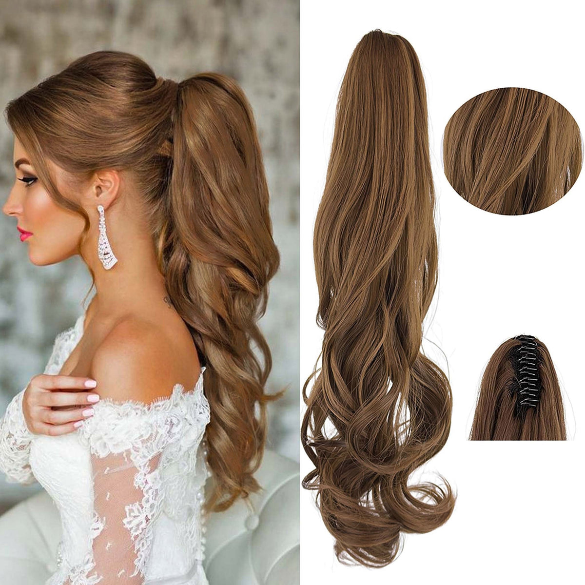 Extensiones de Cabello Efecto Natural 55cm - Claw Clips®