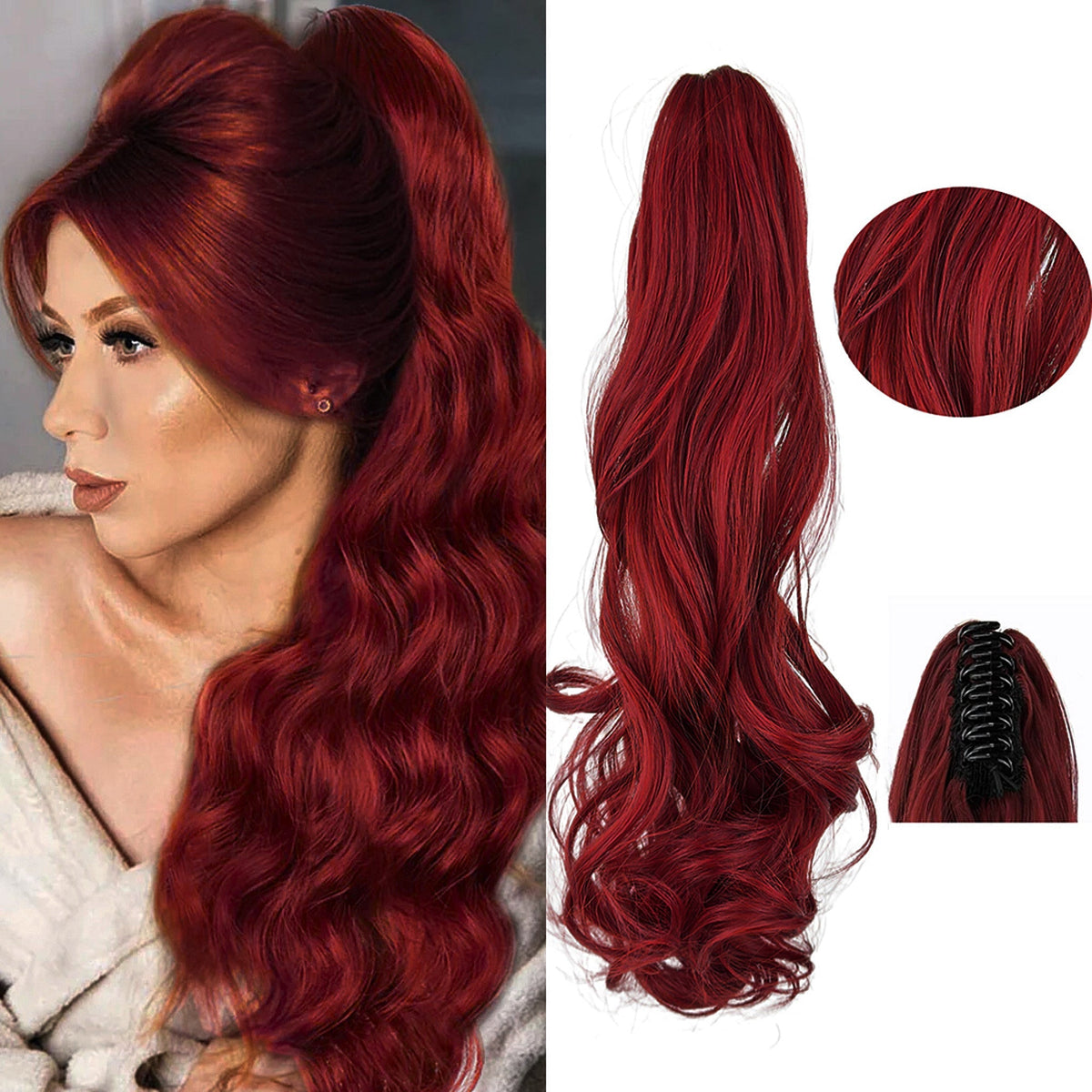 Extensiones de Cabello Efecto Natural 55cm - Claw Clips®