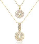 [49% OFF] Pack x2 - Collares con Dije de Inicial