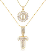 [49% OFF] Pack x2 - Collares con Dije de Inicial