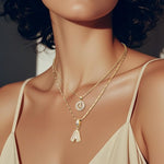 [49% OFF] Pack x2 - Collares con Dije de Inicial