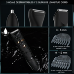 💥 Recortadora corporal eléctrica 3 en 1 para hombre, cortapelos inalámbrico para la zona íntima, afeitadora eléctrica impermeable