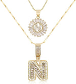 [49% OFF] Pack x2 - Collares con Dije de Inicial