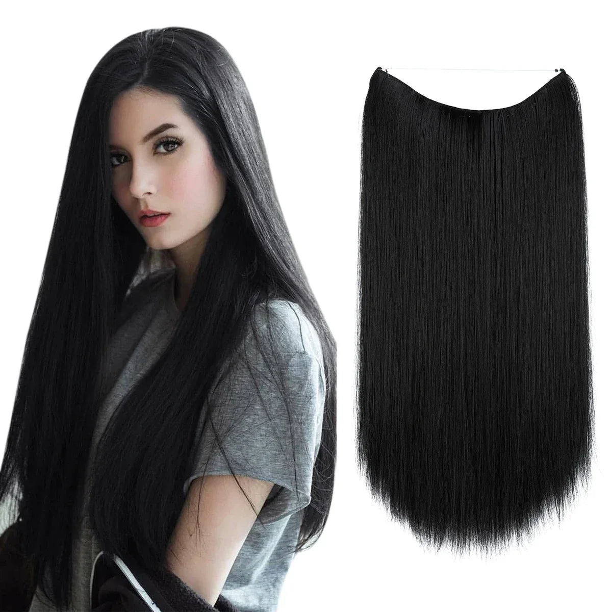 Natural y Elegante: Extensiones Halo Premium