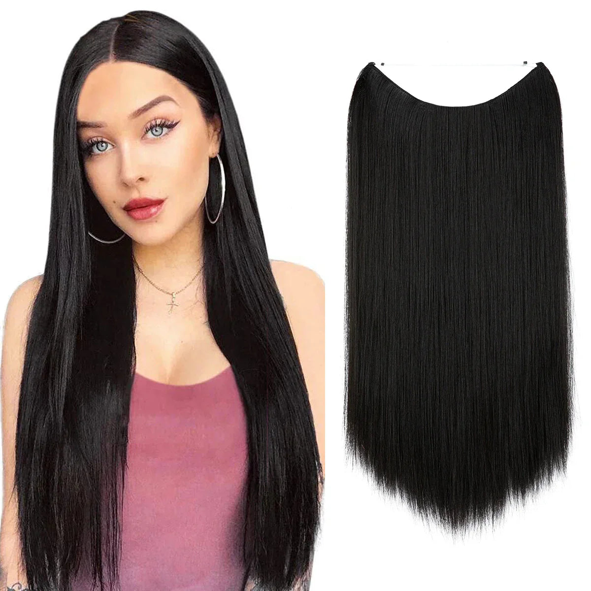 Natural y Elegante: Extensiones Halo Premium