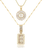 [49% OFF] Pack x2 - Collares con Dije de Inicial