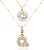 [49% OFF] Pack x2 - Collares con Dije de Inicial