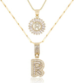 [49% OFF] Pack x2 - Collares con Dije de Inicial